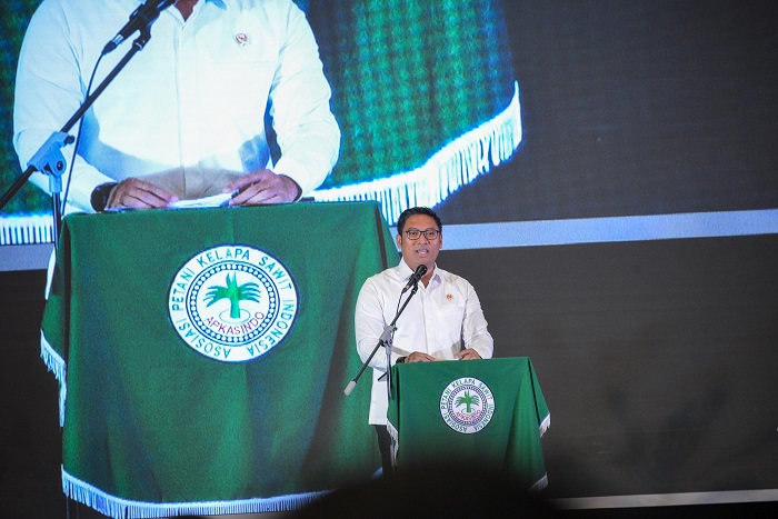 Wamentan Sudaryono mengajak Asosiasi Petani Kelapa Sawit Indonesia (Apkasindo) untuk berfokus pada peningkatan produktivitas sawit nasional. (Dok. Kementan)

