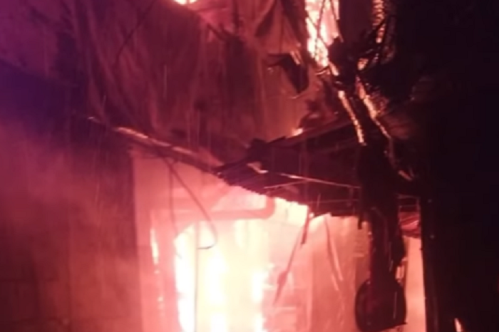 Kebakaran yang terjadi di Kemayoran Gempol, Jakarta Pusat. (Instagram.com @humasjakfire)